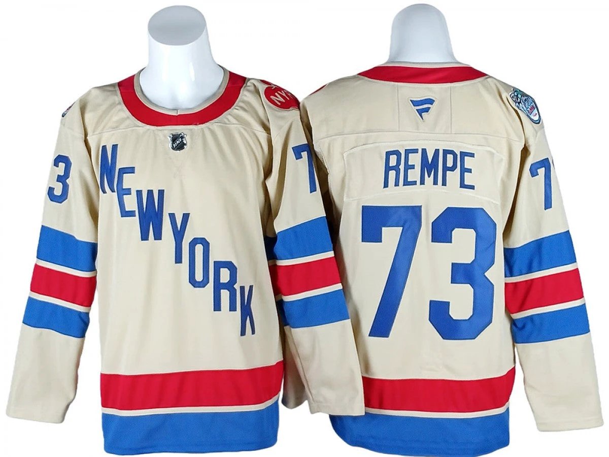 New York Rangers #73 Matt Rempe Beige 2026 NHL Winter Classic Jersey