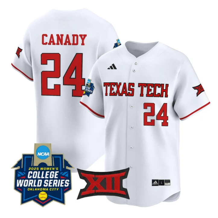 NiJaree Canady Jersey #24 Texas Tech Red Raiders 2025 World Series White