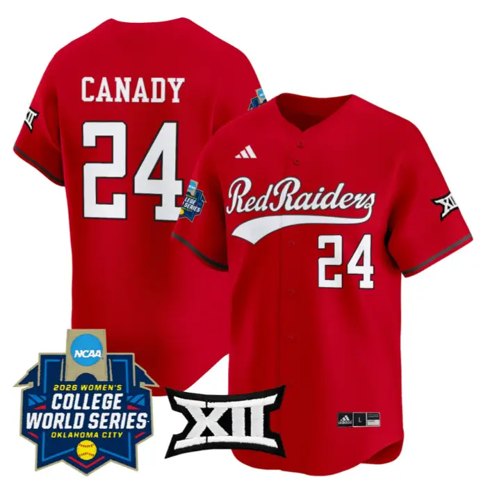 NiJaree Canady Jersey #24 Red Raiders Softball 2026 World Series (WCWS)