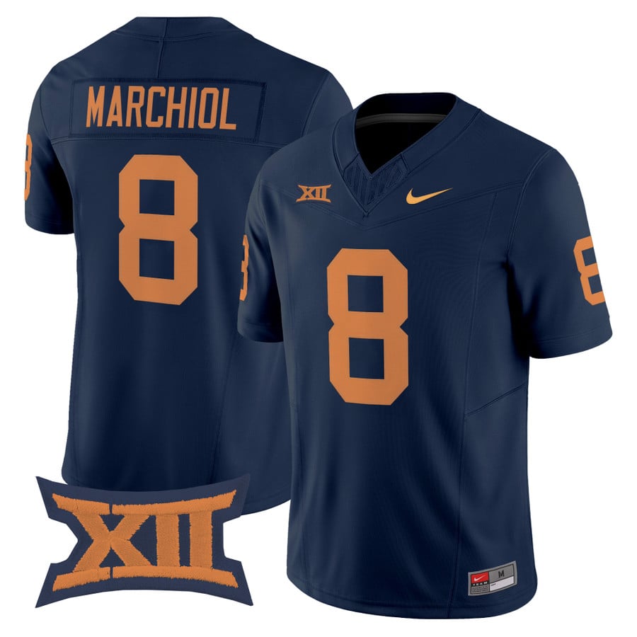 Nicco Marchiol Jersey #8 West Virginia Mountaineers 1965 Throwback Stitched