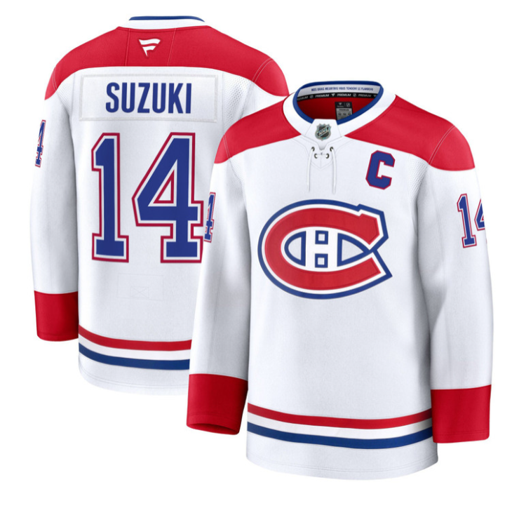 Nick Suzuki Jersey #14 Montreal Canadiens Timeless Premium Stitched 2025 Away