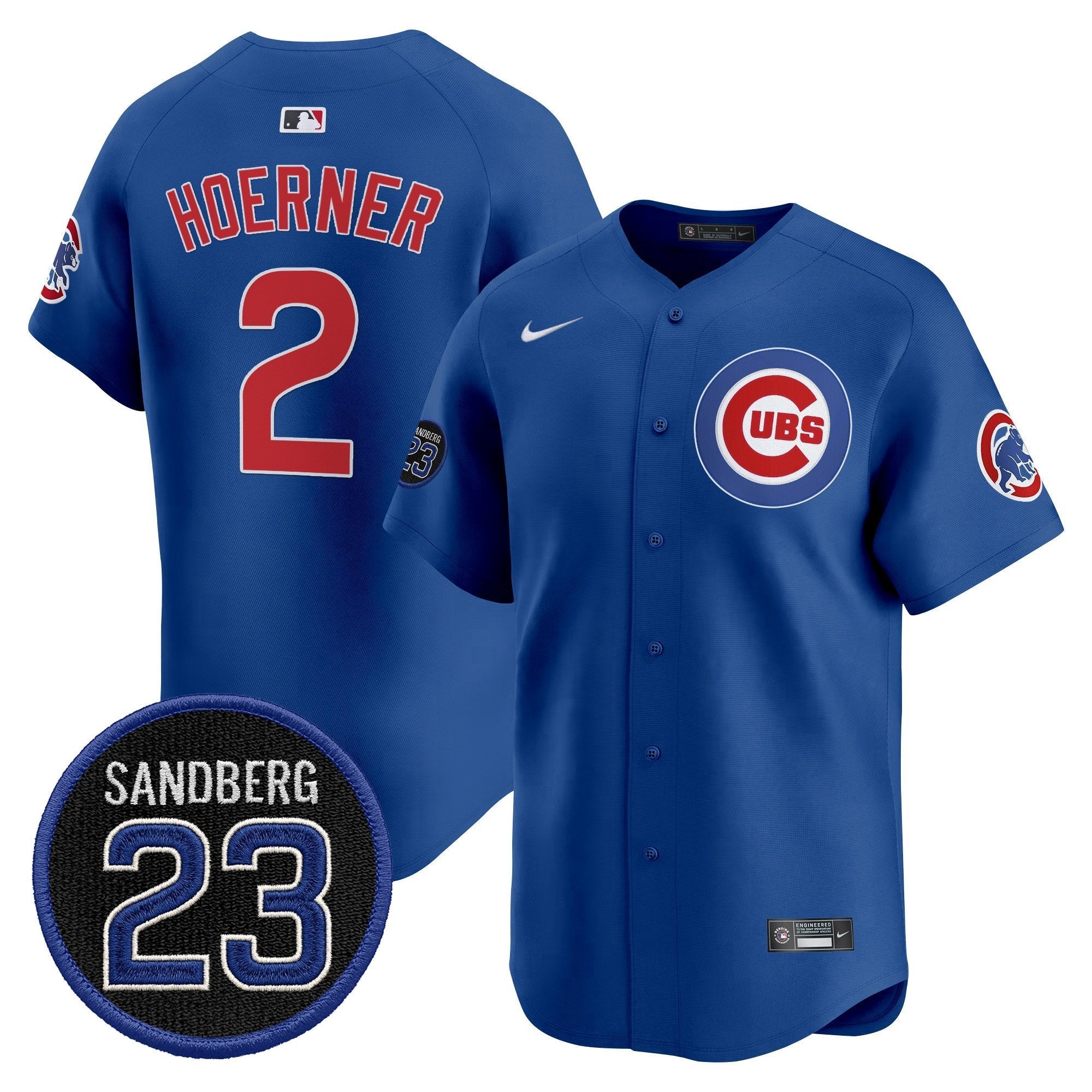 Nico Hoerner Jersey #2 Chicago Cubs Ryne Sandberg Tribute Stitched Royal