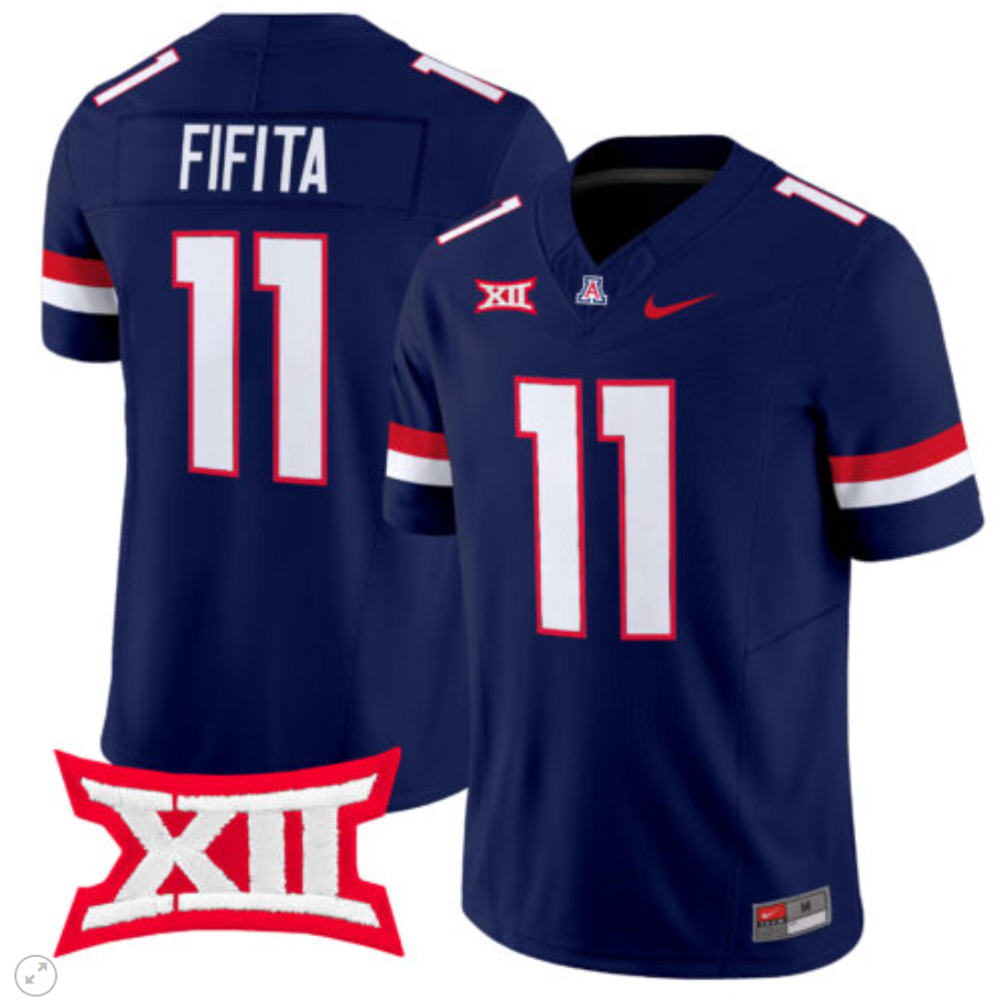 Noah Fifata Jersey #11 Arizona Wildcats Vapor Limited Football Navy