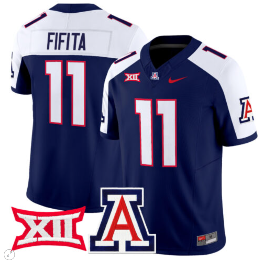 Noah Fifata Jersey #11 Arizona Wildcats Vapor Limited Football Navy Alternate
