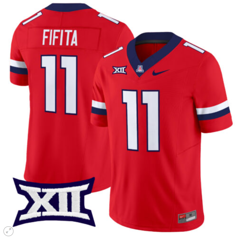 Noah Fifata Jersey #11 Arizona Wildcats Vapor Limited Football Red