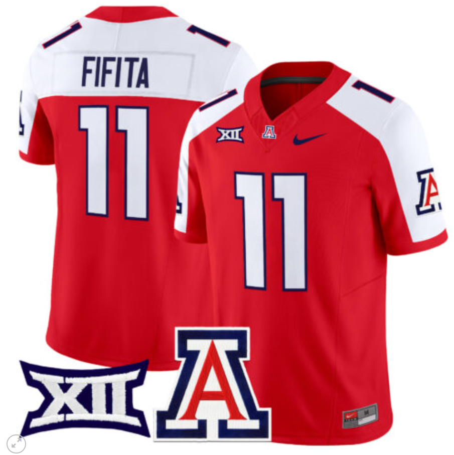 Noah Fifata Jersey #11 Arizona Wildcats Vapor Limited Football Red Alternate