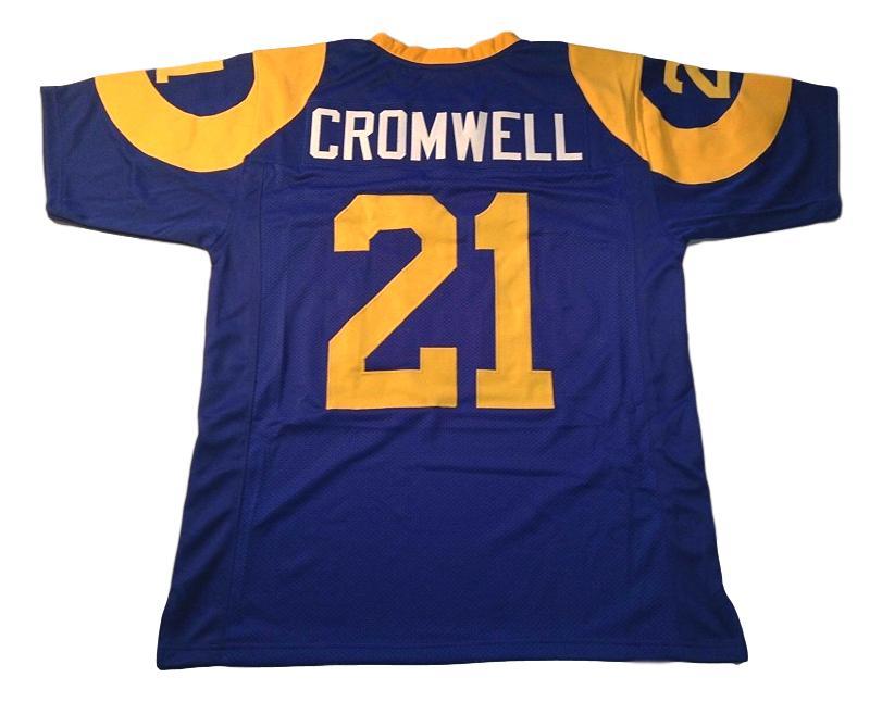 Nolan Cromwell CUSTOM STITCHED Unsigned Football Jersey Blue
