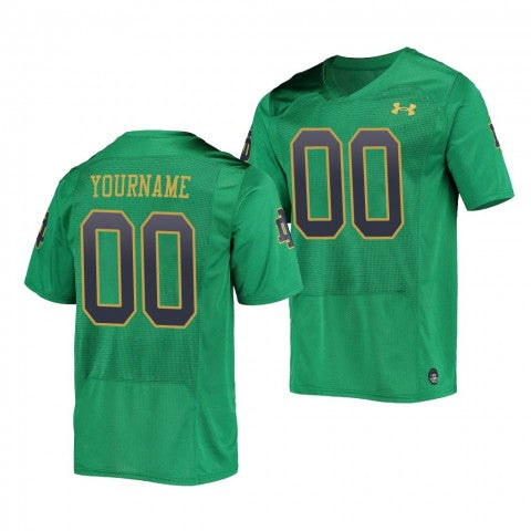 Norte Dame Fighting Irish Custom Name Number Football Jersey Green