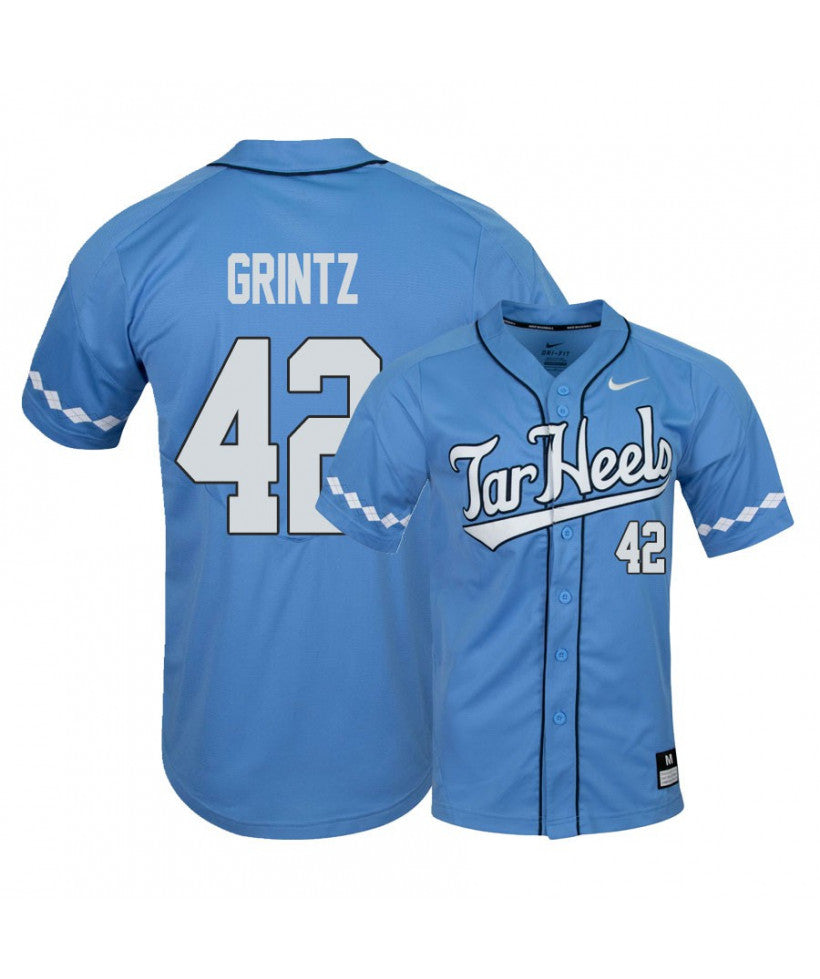 North Carolina Tar Heels 42 Gianluca Dalatri Blue Elite Baseball Jersey