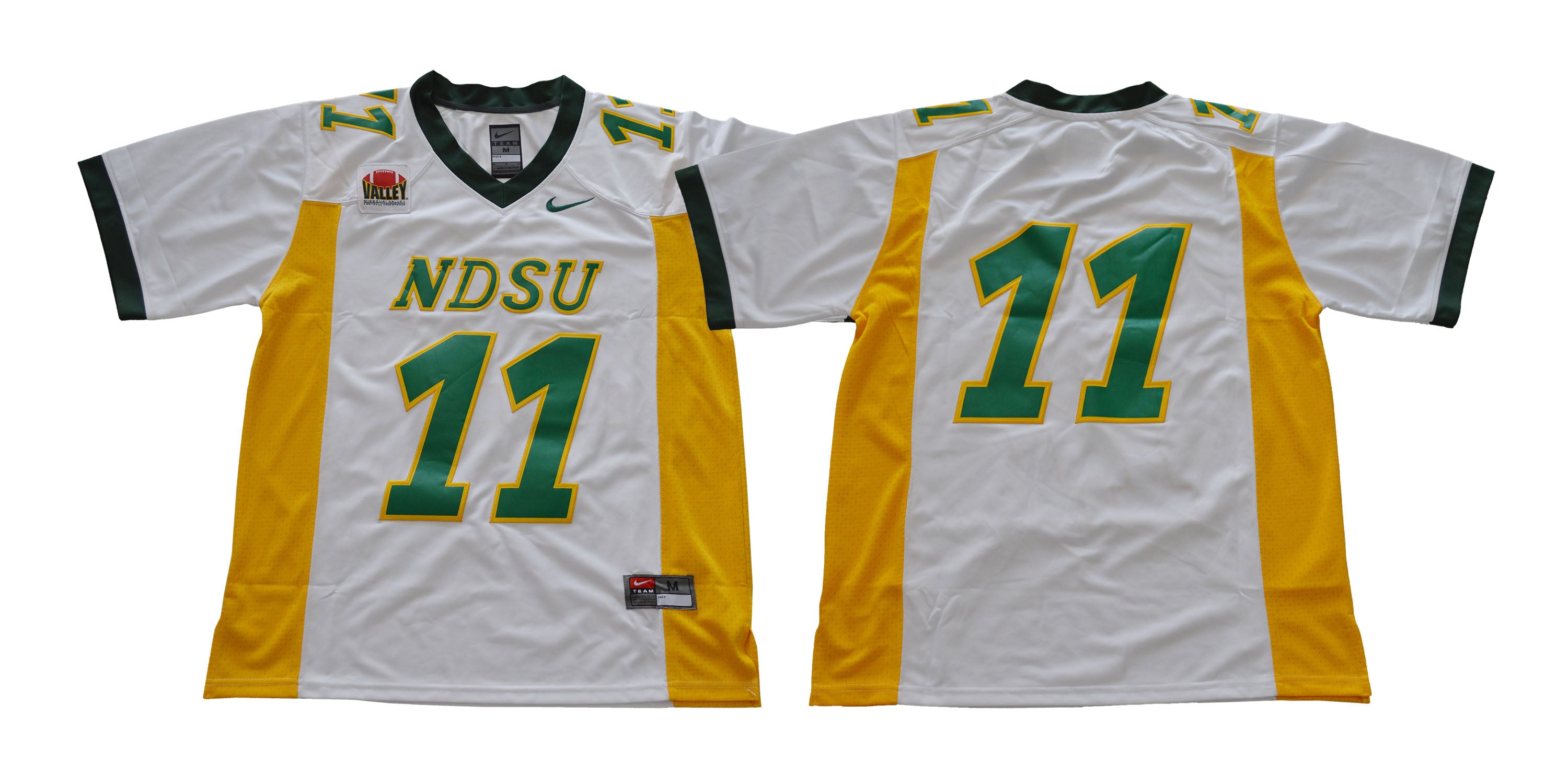 North Dakota State Bison #11 Carson Wentz Football Jersey White