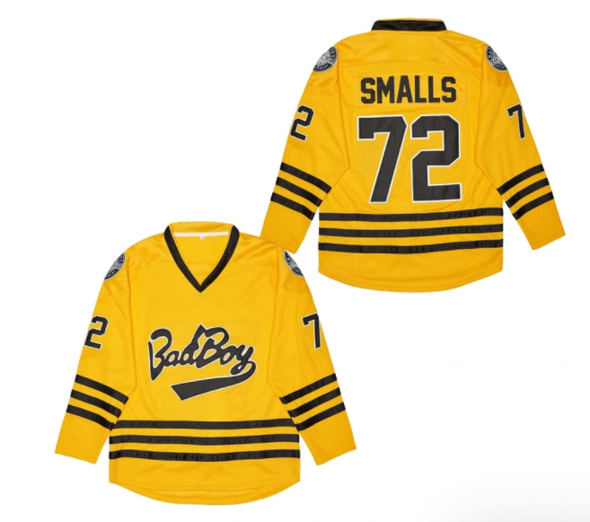 Notorious BIG Biggie Small #72 Bad Boy Hockey Yellow Jersey