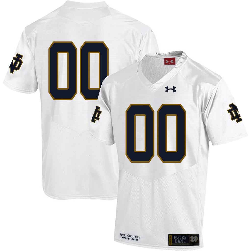 Notre Dame Fighting Irish Custom Name Number Football Jersey White