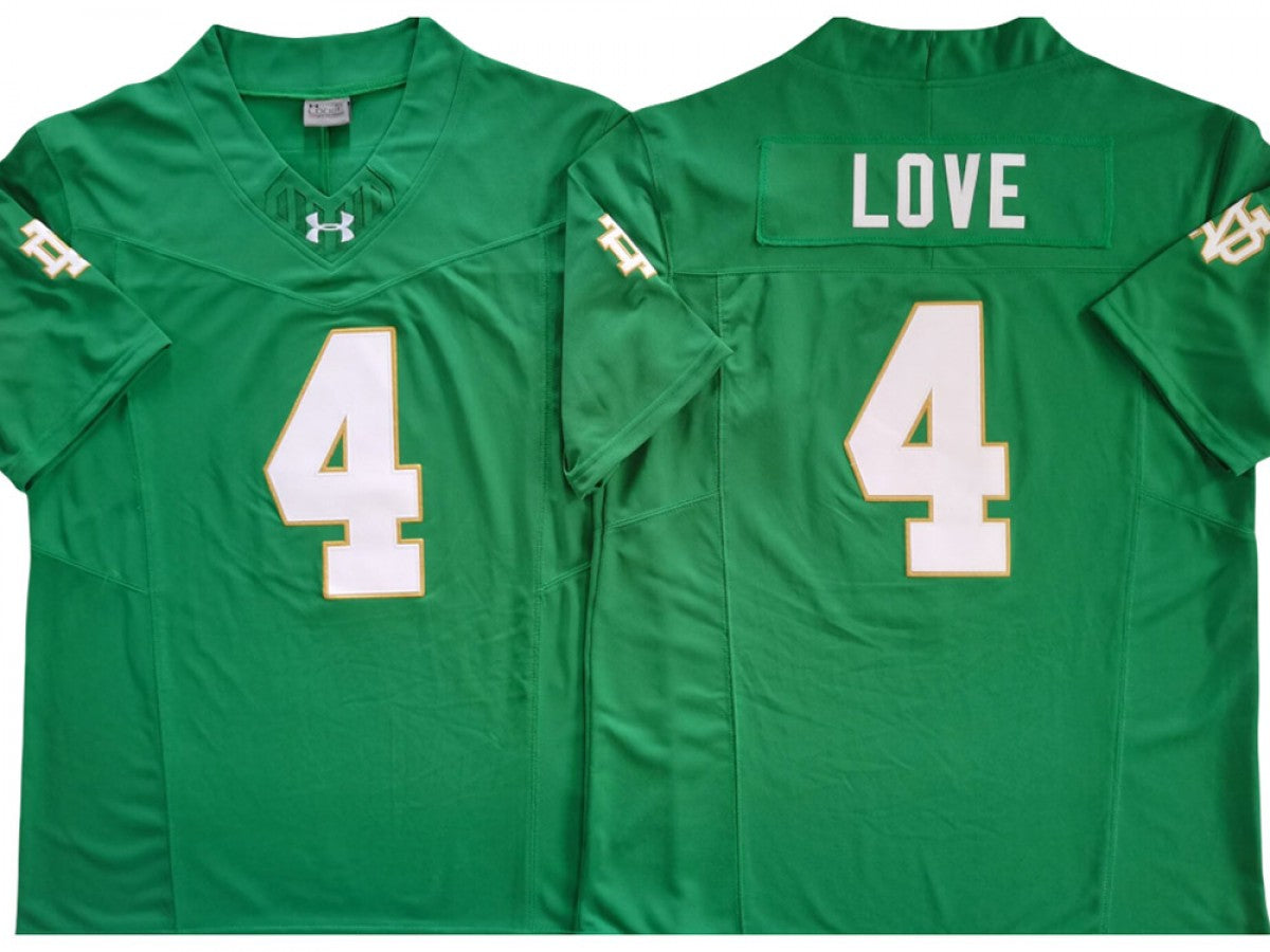 Notre Dame Fighting Irish #4 Jeremiyah Love Green Vapor F.U.S.E. Limited Jersey