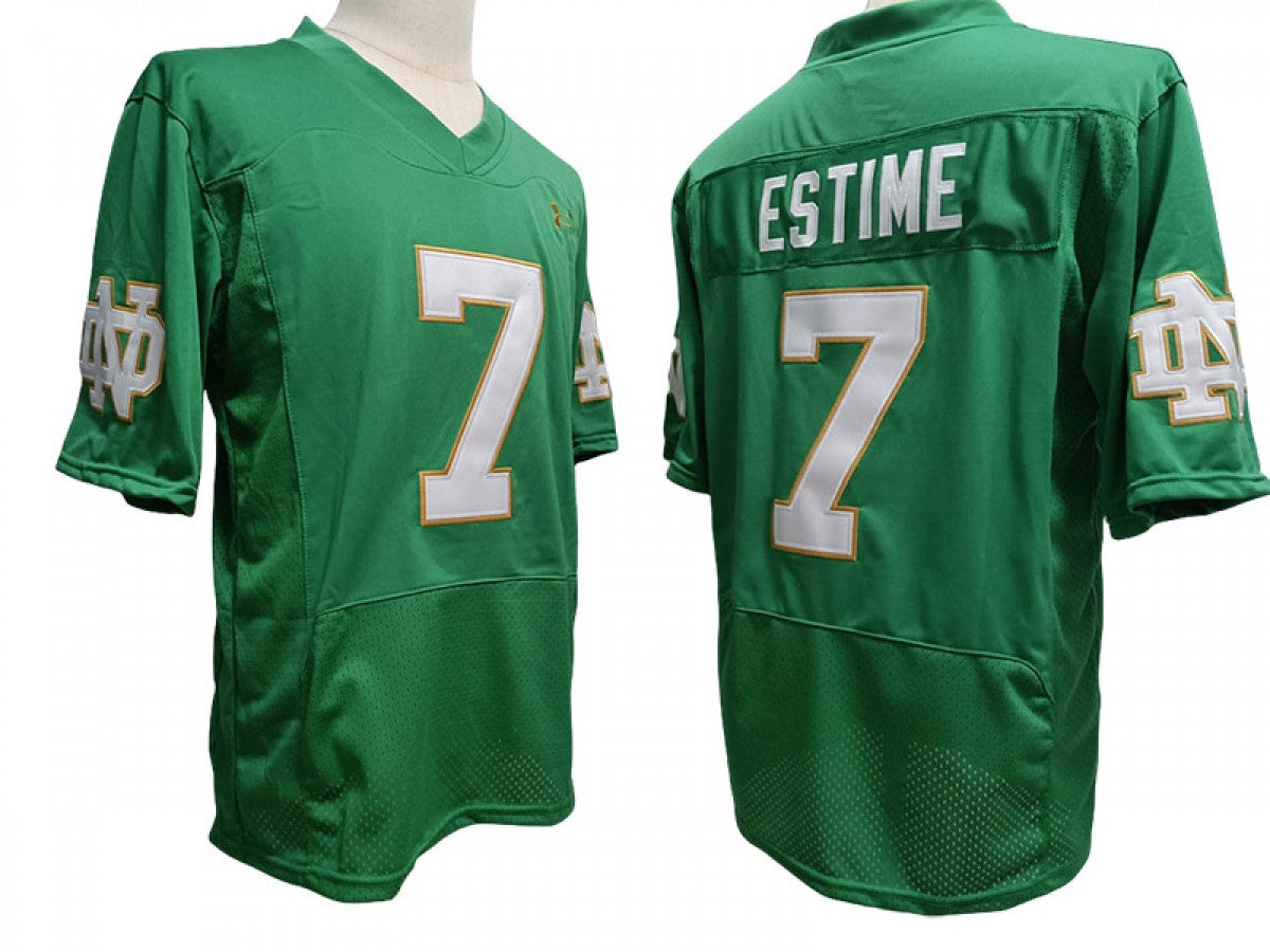Notre Dame Fighting Irish #7 Audric Estime Vapor F.U.S.E. Limited Jersey Green