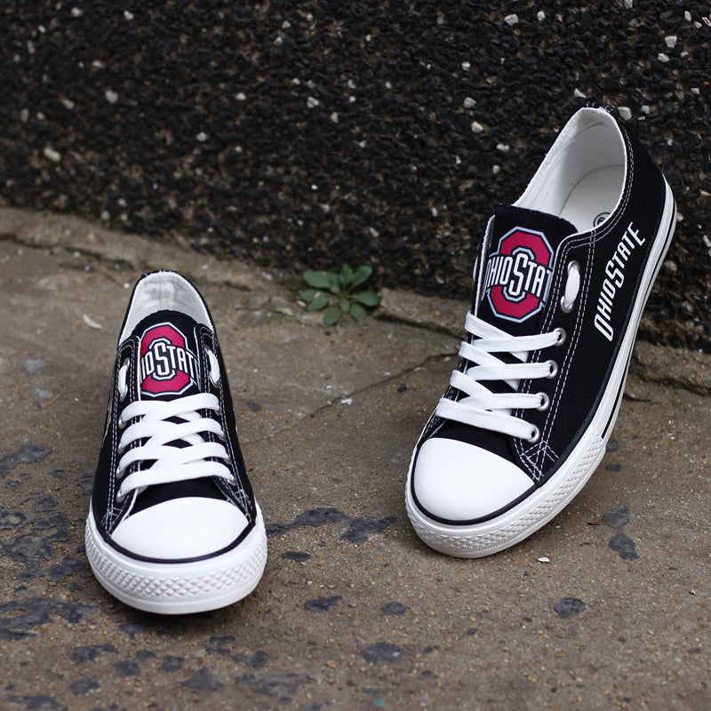 Ohio State Buckeyes Limited Print NCAA College Students Low Top Canvas Shoes Sport Sneakers
