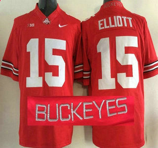 Ohio State Buckeyes #15 Ezekiel Elliott Red 2015 College Football Limited Jersey