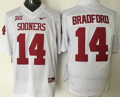 Oklahoma Sooners #14 Sam Bradford White College Football Jersey
