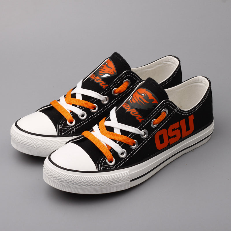 Oregon State Beavers Limited Print NCAA College Students Low Top Canvas Shoes Sport Sneakers 1