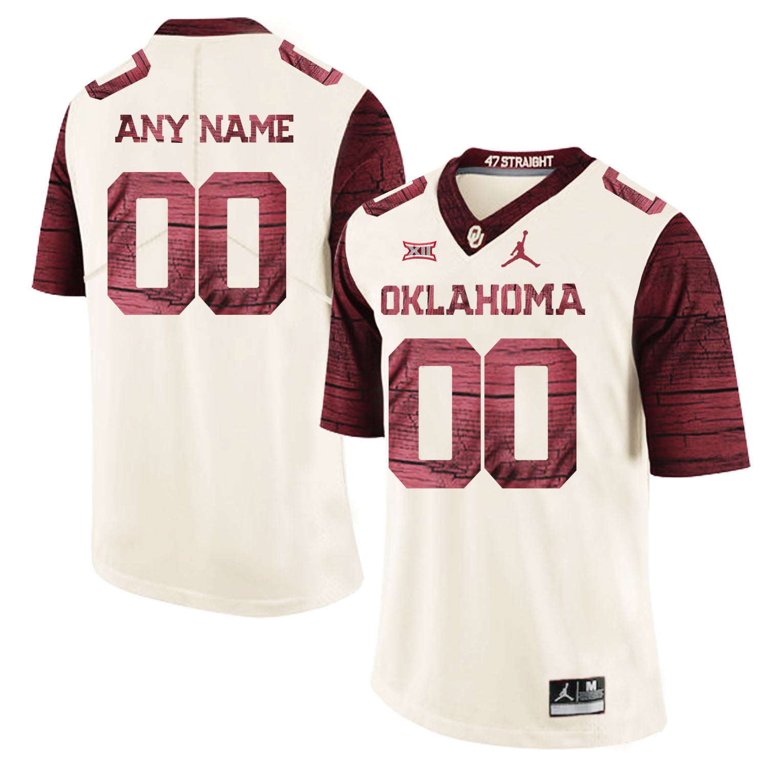 Oklahoma Sooners Custom Name and Number Football Jersey White