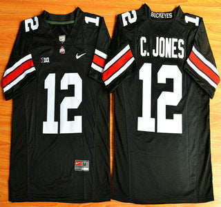 Ohio State Buckeyes #12 Cardale Jones Black 2015 College Football Limited Jersey
