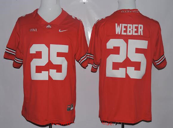 Ohio State Buckeyes #25 Mike Weber Red Limited Stitched College Football NCAA Jersey