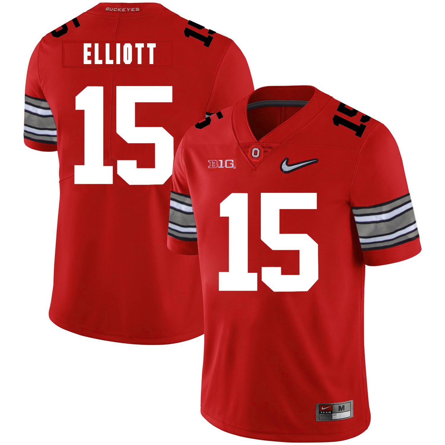 Ohio State Buckeyes #15 Ezekiel Elliott Football Jersey Diamond Red