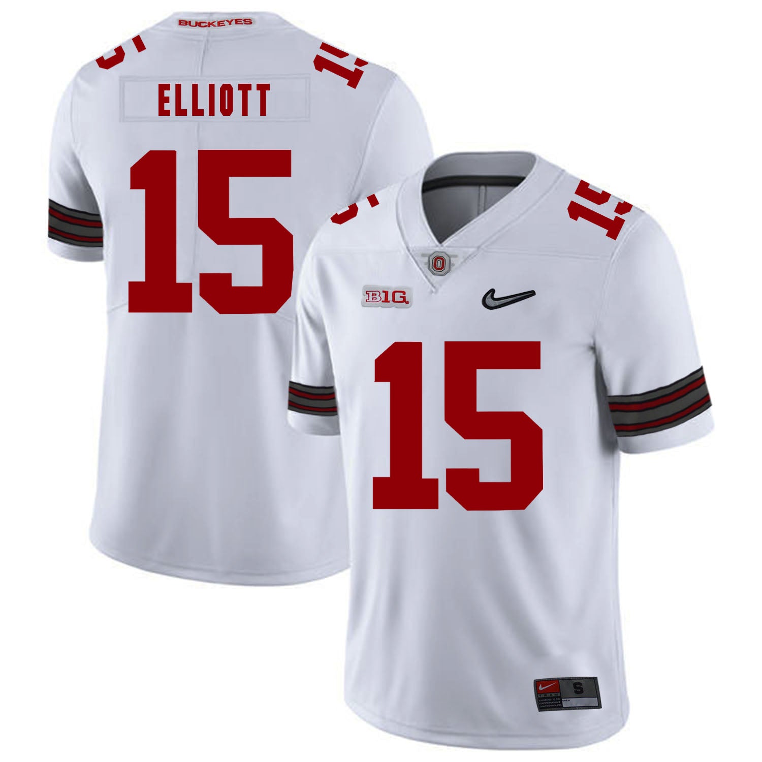 Ohio State Buckeyes #15 Ezekiel Elliott Football Jersey Diamond White