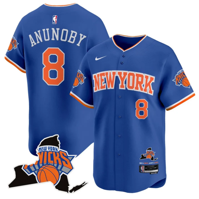 OG Anunoby Jersey #8 New York Knicks Vapor Baseball Stitched Icon