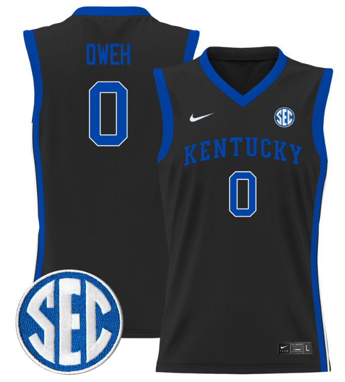 Otega Oweh Jersey #0 Kentucky Wildcats Lightweight Basketball Black