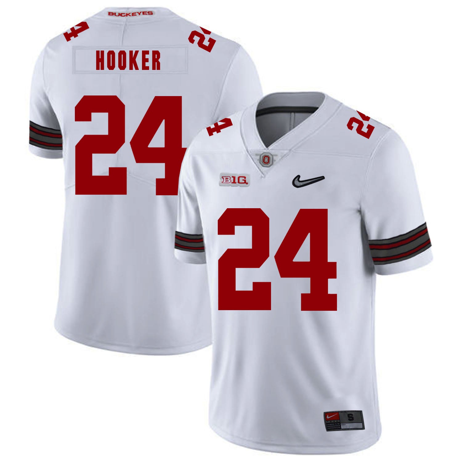 Ohio State Buckeyes #24 Malik Hooker Football Jersey Diamond White