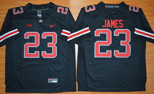 Ohio State Buckeyes #23 Lebron James Black With Red 2015 College Football Limited Jersey