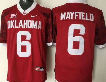 Oklahoma Sooners #6 Baker Mayfield Red 2016 College Football Jersey