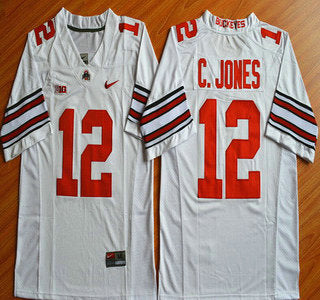 Ohio State Buckeyes #12 Cardale Jones White 2015 College Football Limited Jersey