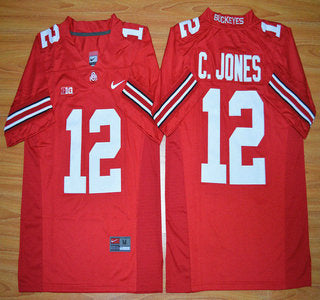 Ohio State Buckeyes #12 Cardale Jones Red 2015 College Football Limited Jersey