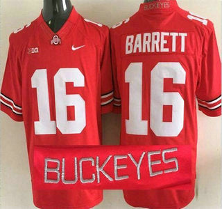 Ohio State Buckeyes #16 J.T. Barrett Red 2015 College Football Limited Jersey