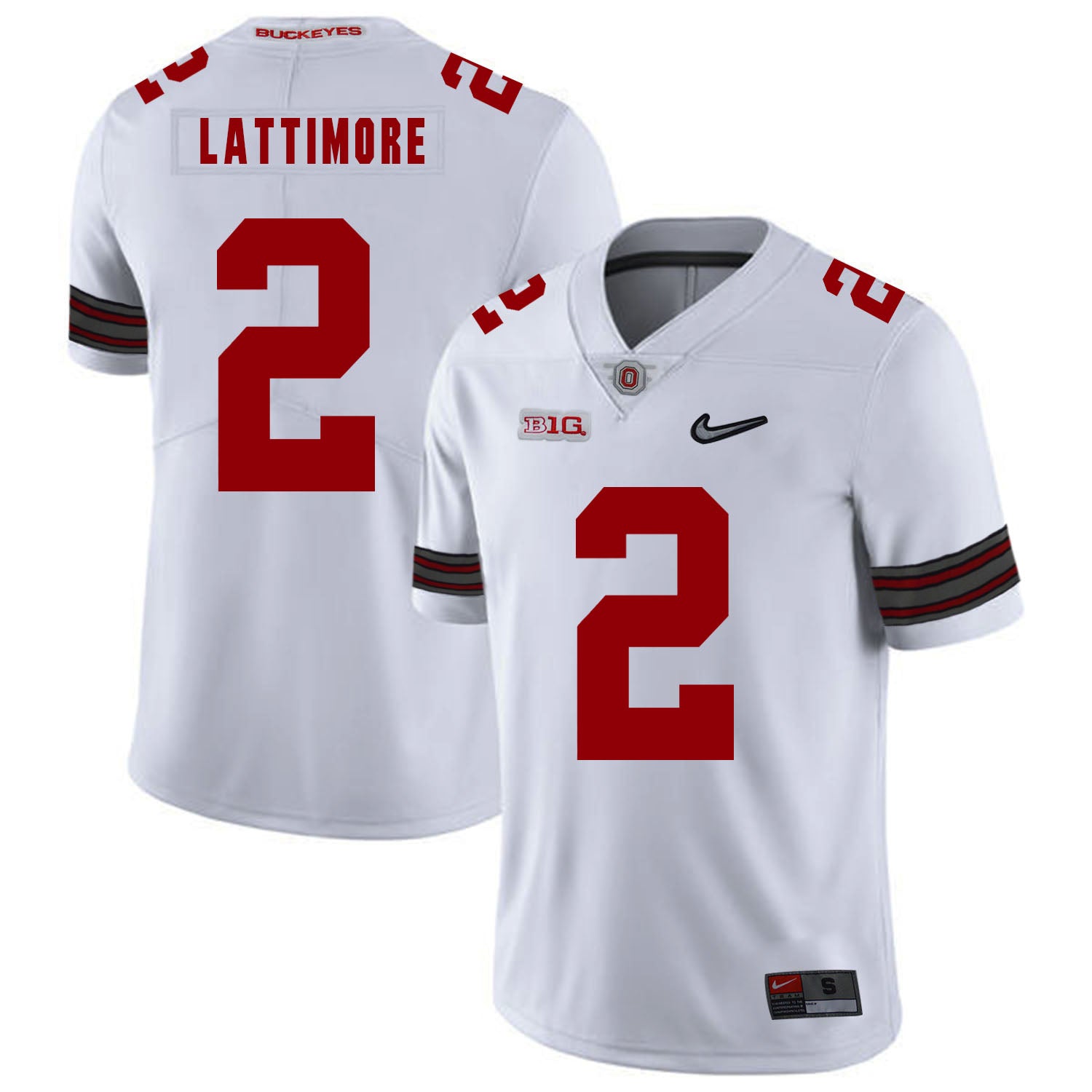 Ohio State Buckeyes #2 Marshon Lattimore Football Jersey Diamond White