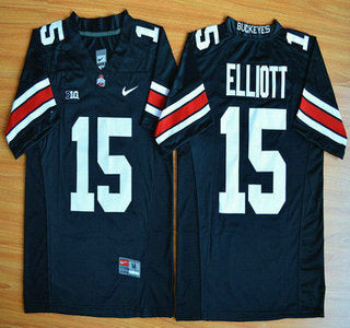 Ohio State Buckeyes #15 Ezekiel Elliott Black 2015 College Football Limited Jersey
