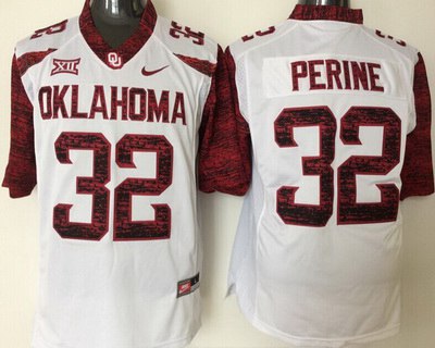 Oklahoma Sooners #32 Samaje Perine White 2016 College Football Limited Jersey