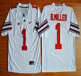 Ohio State Buckeyes #1 Baxton Miller White 2015 College Football Limited Jersey