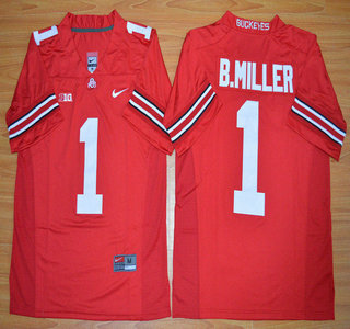 Ohio State Buckeyes #1 Baxton Miller Red 2015 College Football Limited Jersey