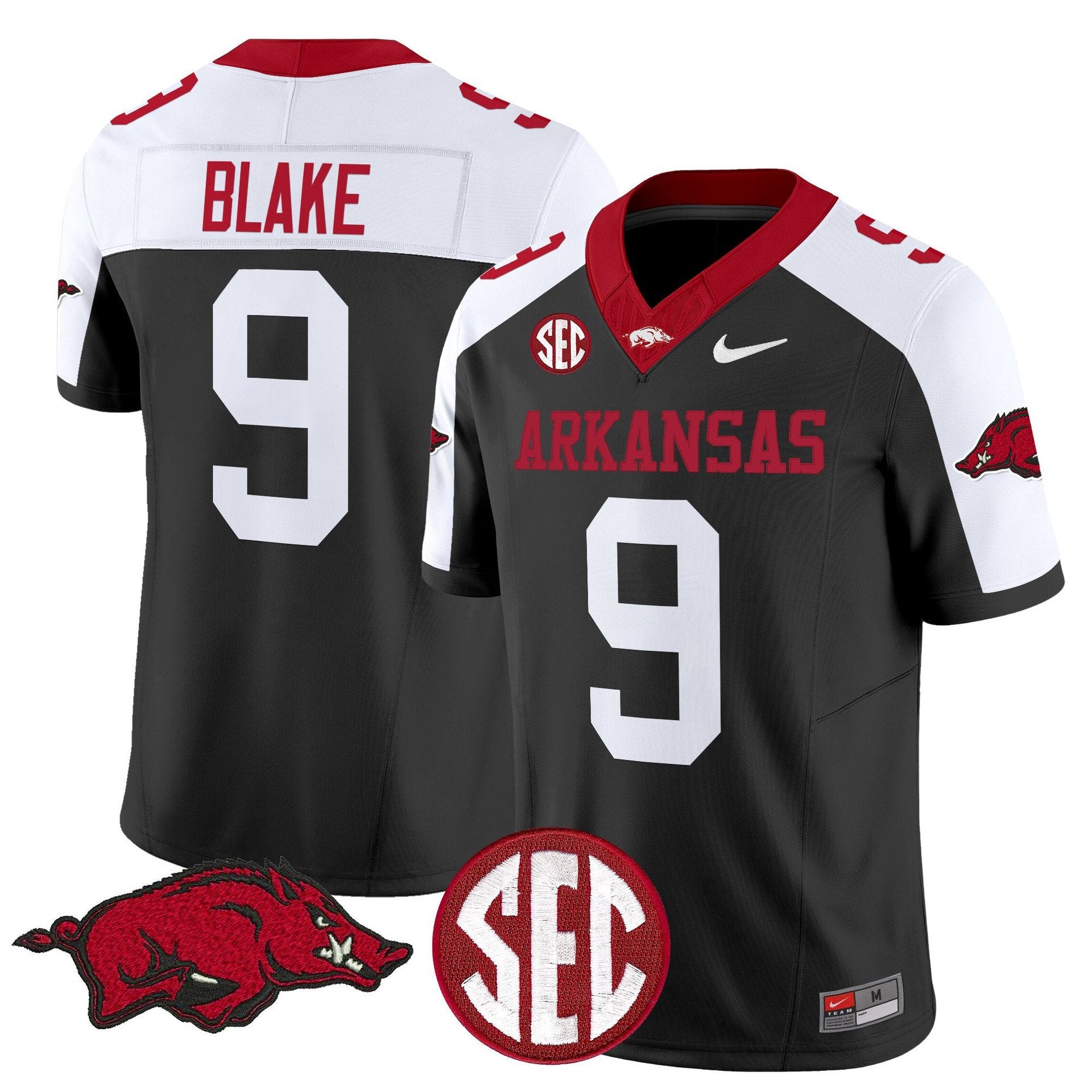 O'Mega Blake Jersey #9 Arkansas Razorbacks Limited Stitched Black Alternate