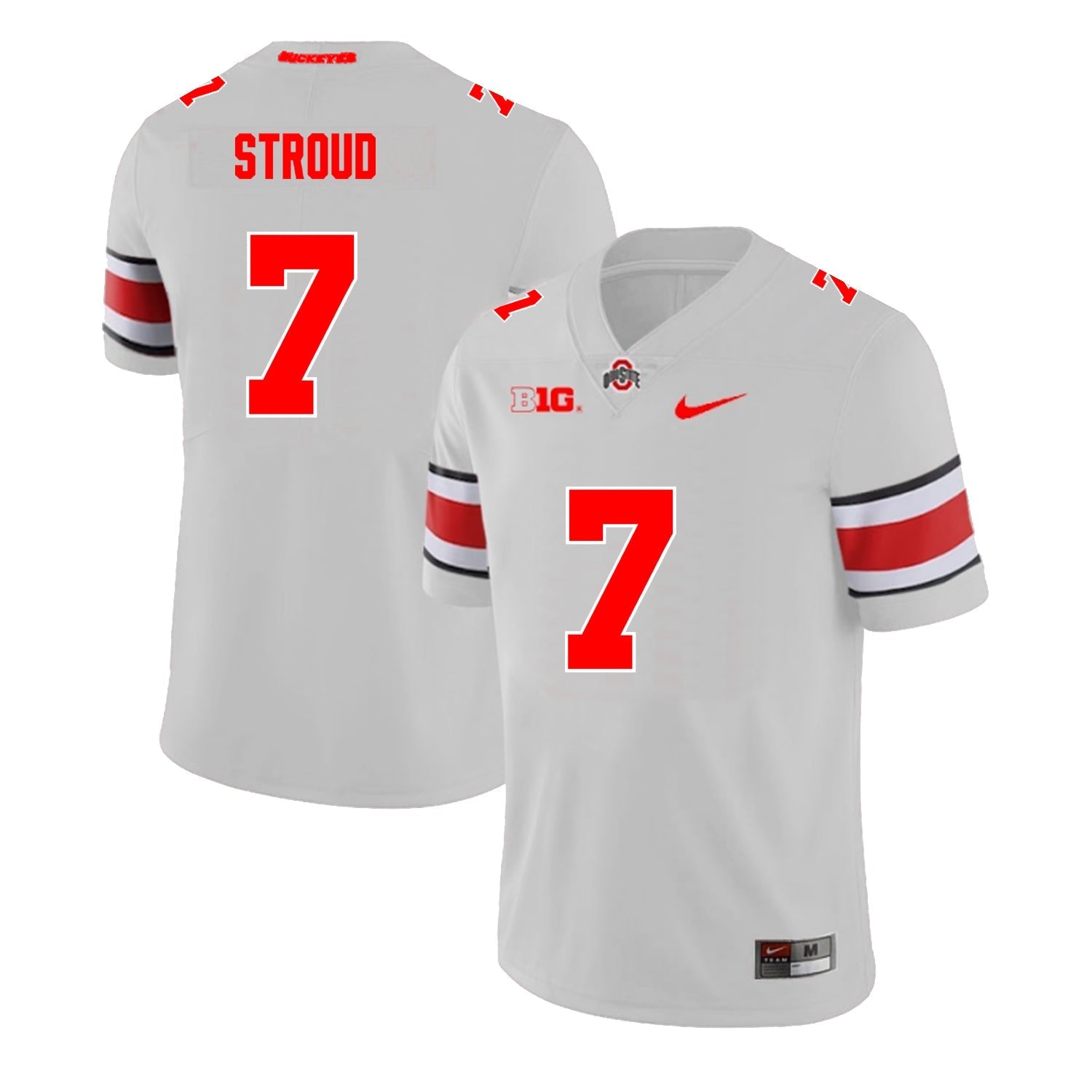 Ohio State Buckeyes CJ Stroud Jersey #7 College Football Game Gray