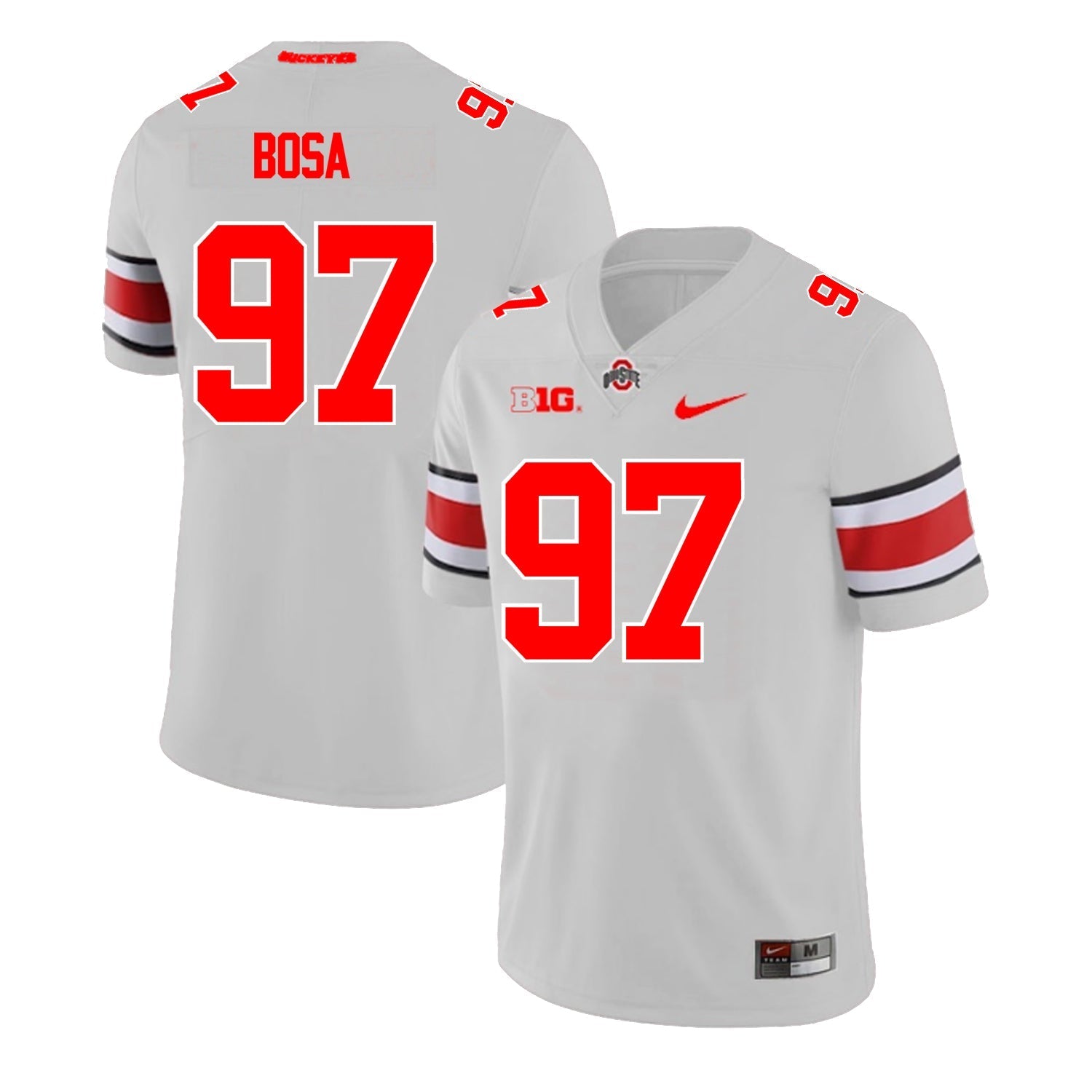 Ohio State Buckeyes Nick Bosa Jersey #97 College Football Game Gray