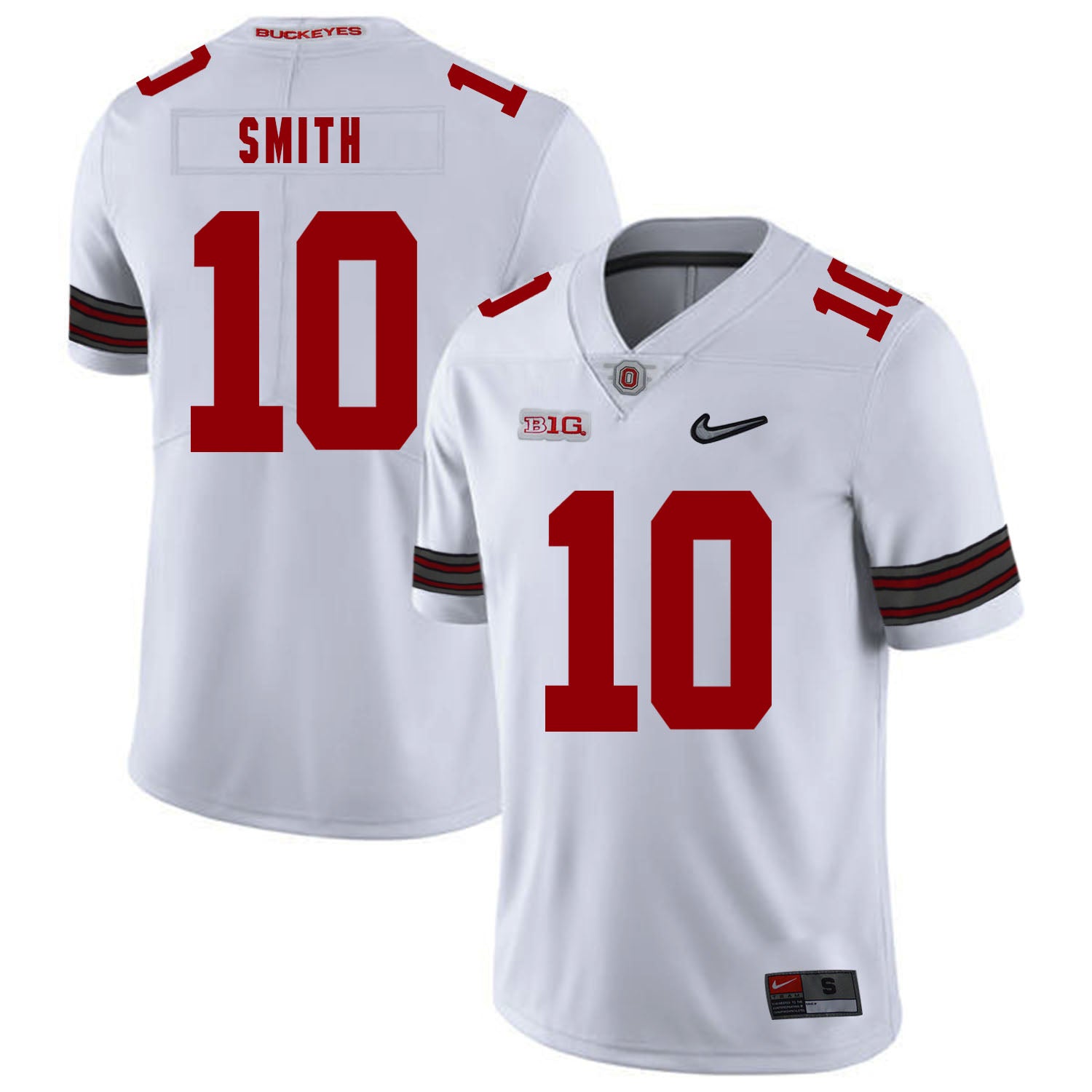 Ohio State Buckeyes #10 Troy Smith Football Jersey Diamond White