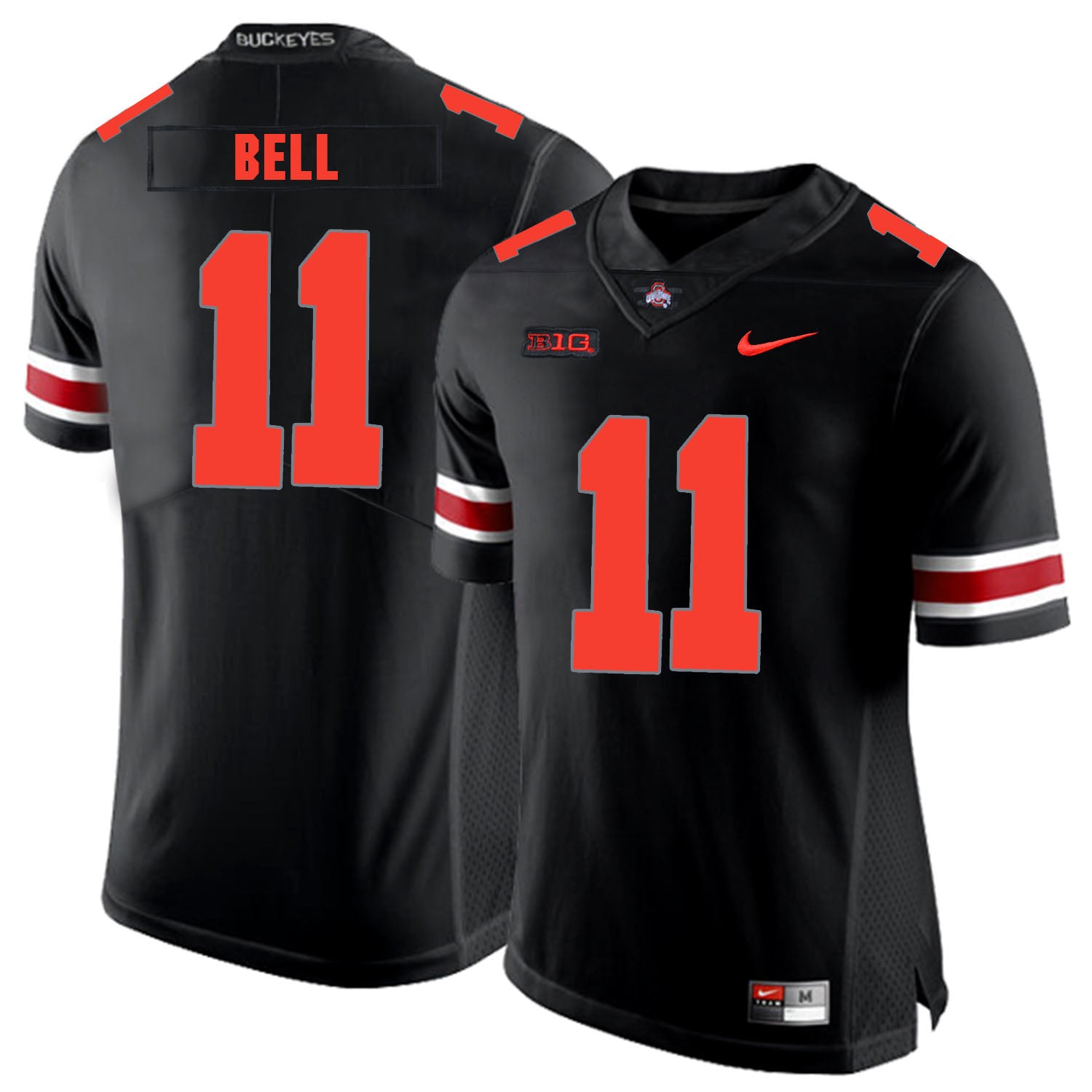 Ohio State Buckeyes #11 Vonn Bell Football Jersey Black Shadow