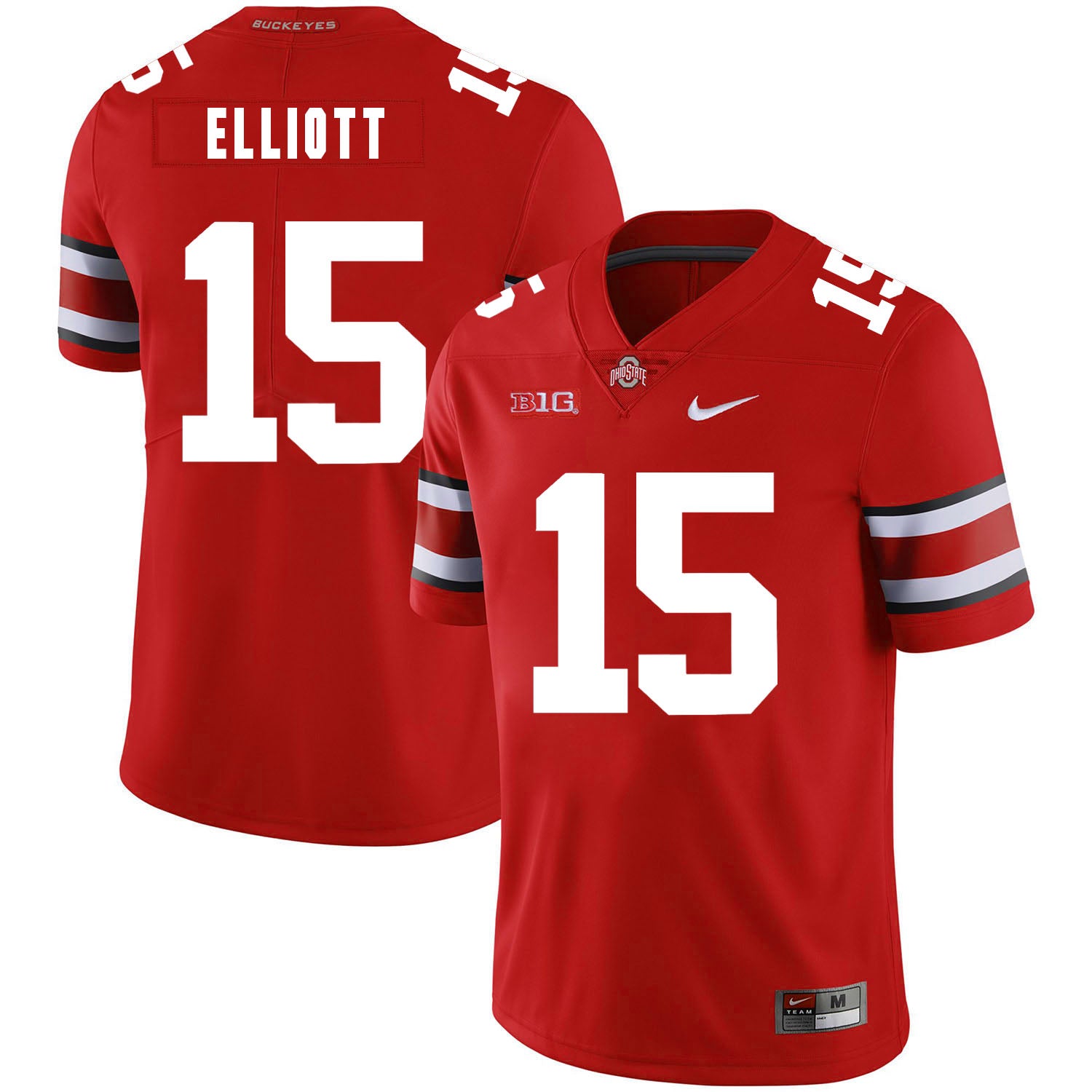 Ohio State Buckeyes #15 Ezekiel Elliott Football Jersey Red