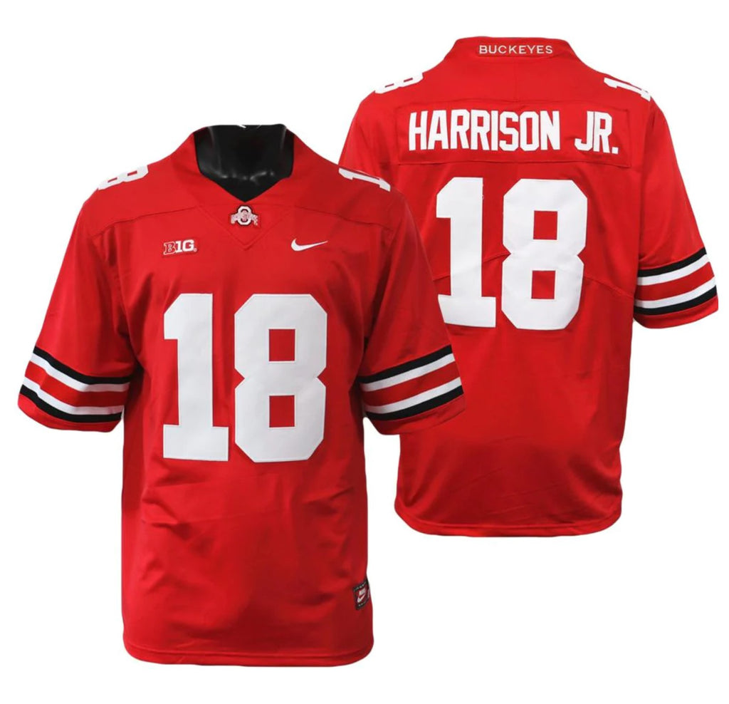 Ohio State Buckeyes #18 Marvin Harrison Jr Jersey Red NCAA College Football