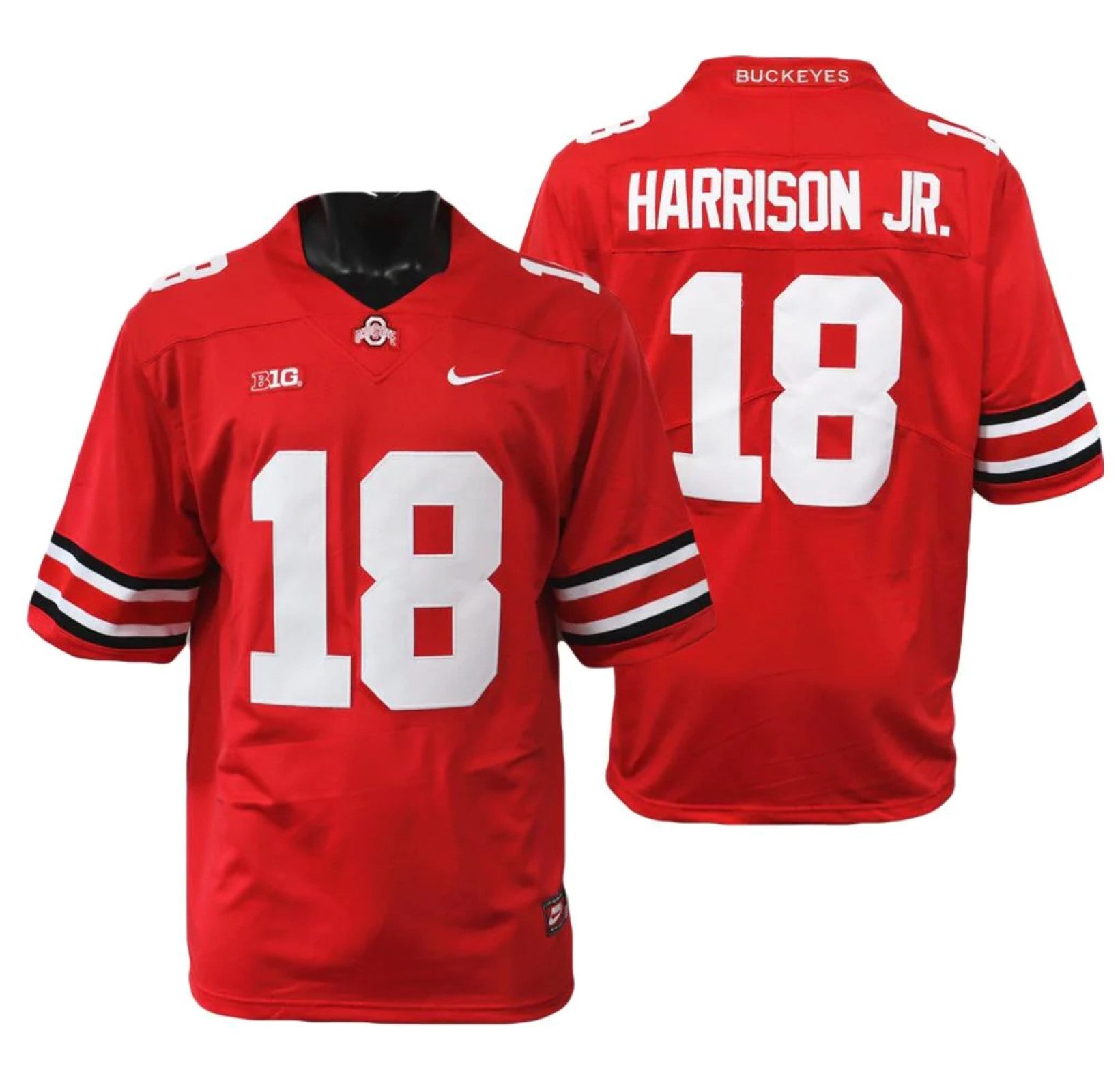 Ohio State Buckeyes #18 Marvin Harrison Jr Jersey Red NCAA College Football