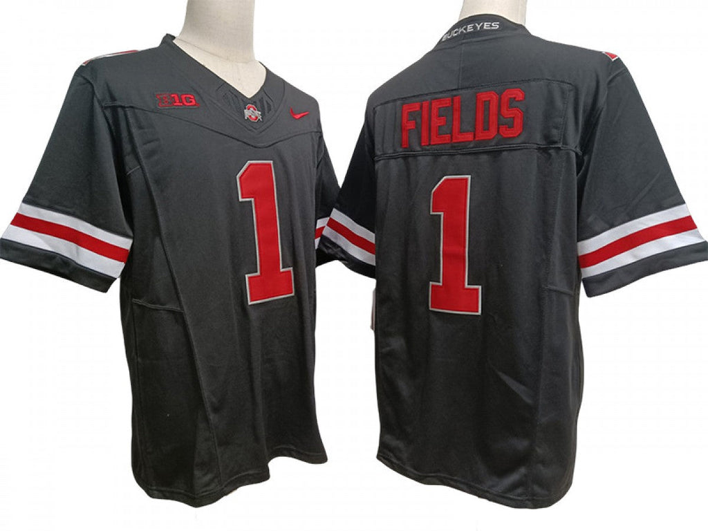Ohio State Buckeyes #1 Justin Fields Vapor F.U.S.E. Limited Jersey Black