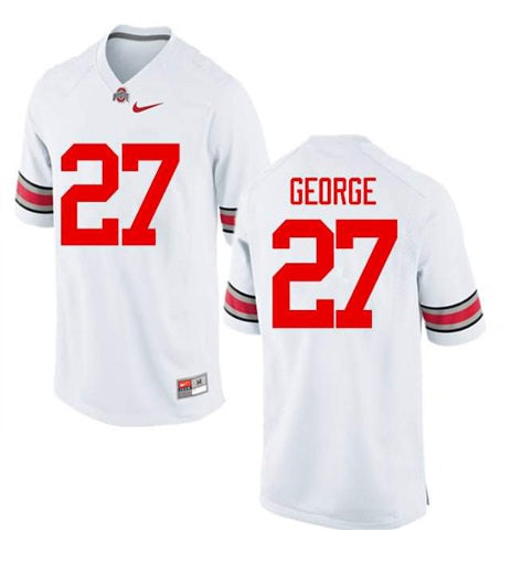 Ohio State Buckeyes #27 Eddie George NCAA College Football Jersey White